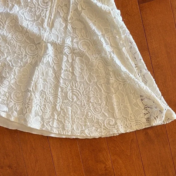Nordstrom Speechless White Lace sz 10 girls Dress - Picture 4 of 8
